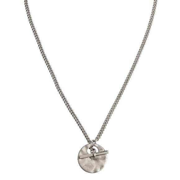 AllSaints Coin Toggle Pendant Necklace - Picture 1 of 3